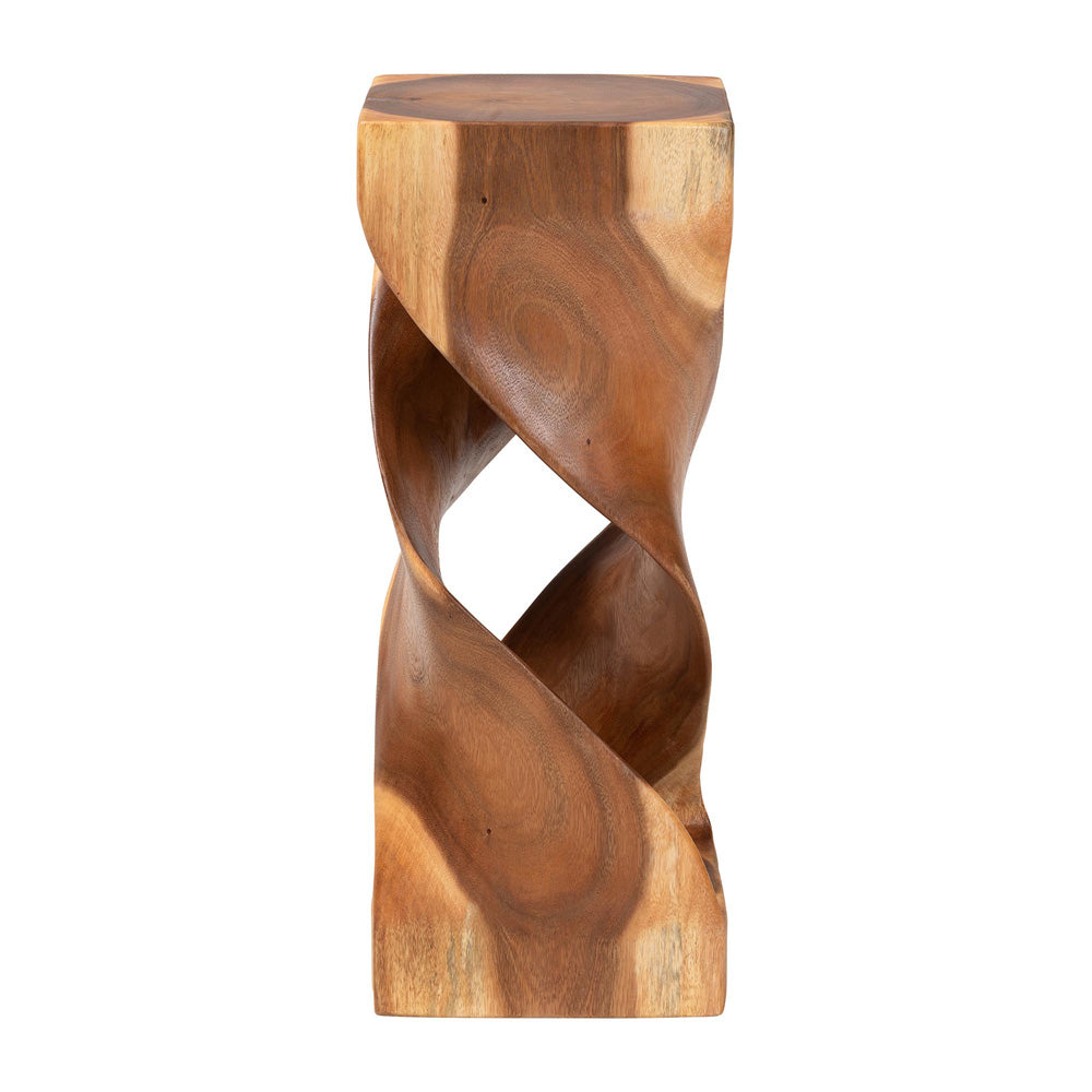 bali & pari - Rapha End Table in Natural Brown - Suar S/T 012-Natural-Side Table view 3