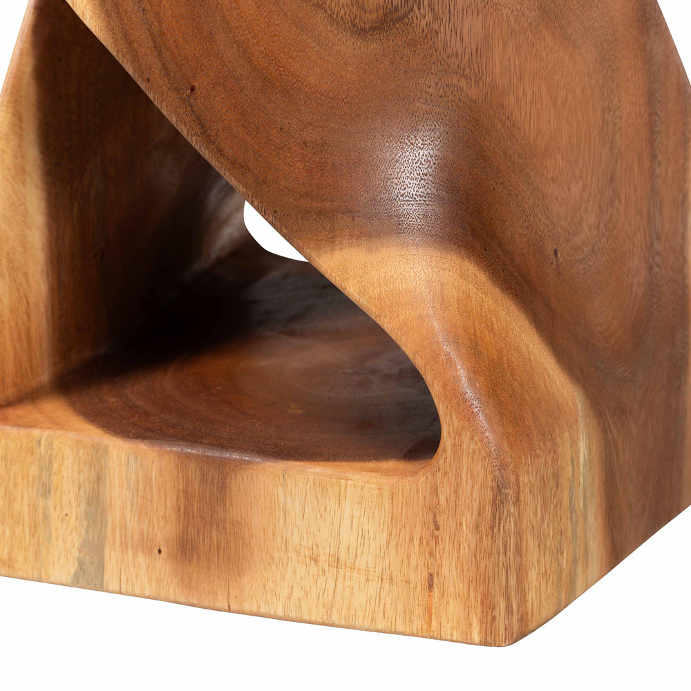 bali & pari - Rapha End Table in Natural Brown - Suar S/T 012-Natural-Side Table view 4