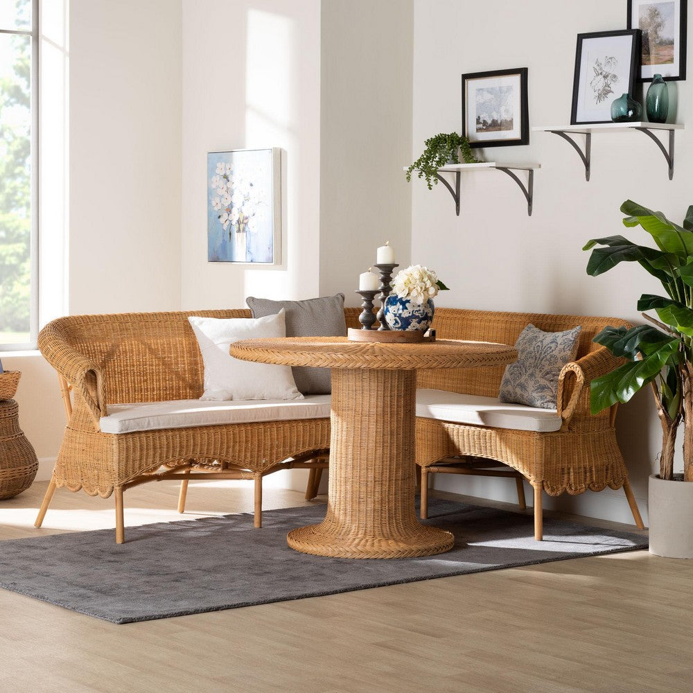 bali & pari - Rashtin Dining Set in Light Honey - Tamara/Braided-3PC Dining Set view 9