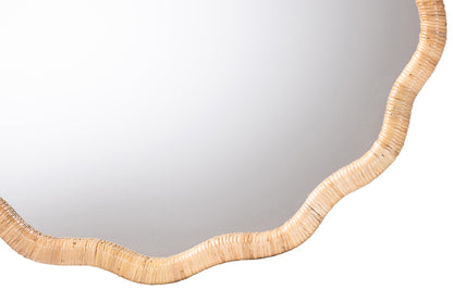 bali & pari - Rasida Mirror - WS265-Light Honey Rattan-Boxed-Mirror view 3