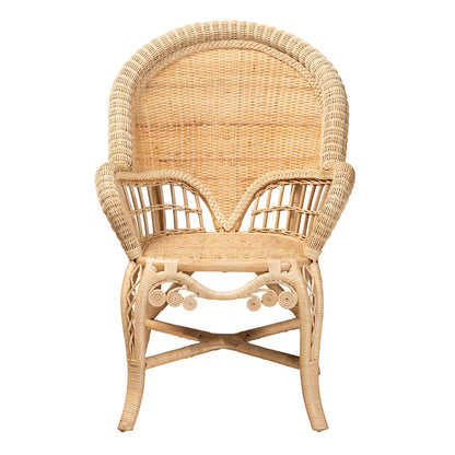 bali & pari  - Ratu Chair in Natural Brown - Ratu-Rattan-AC view 2