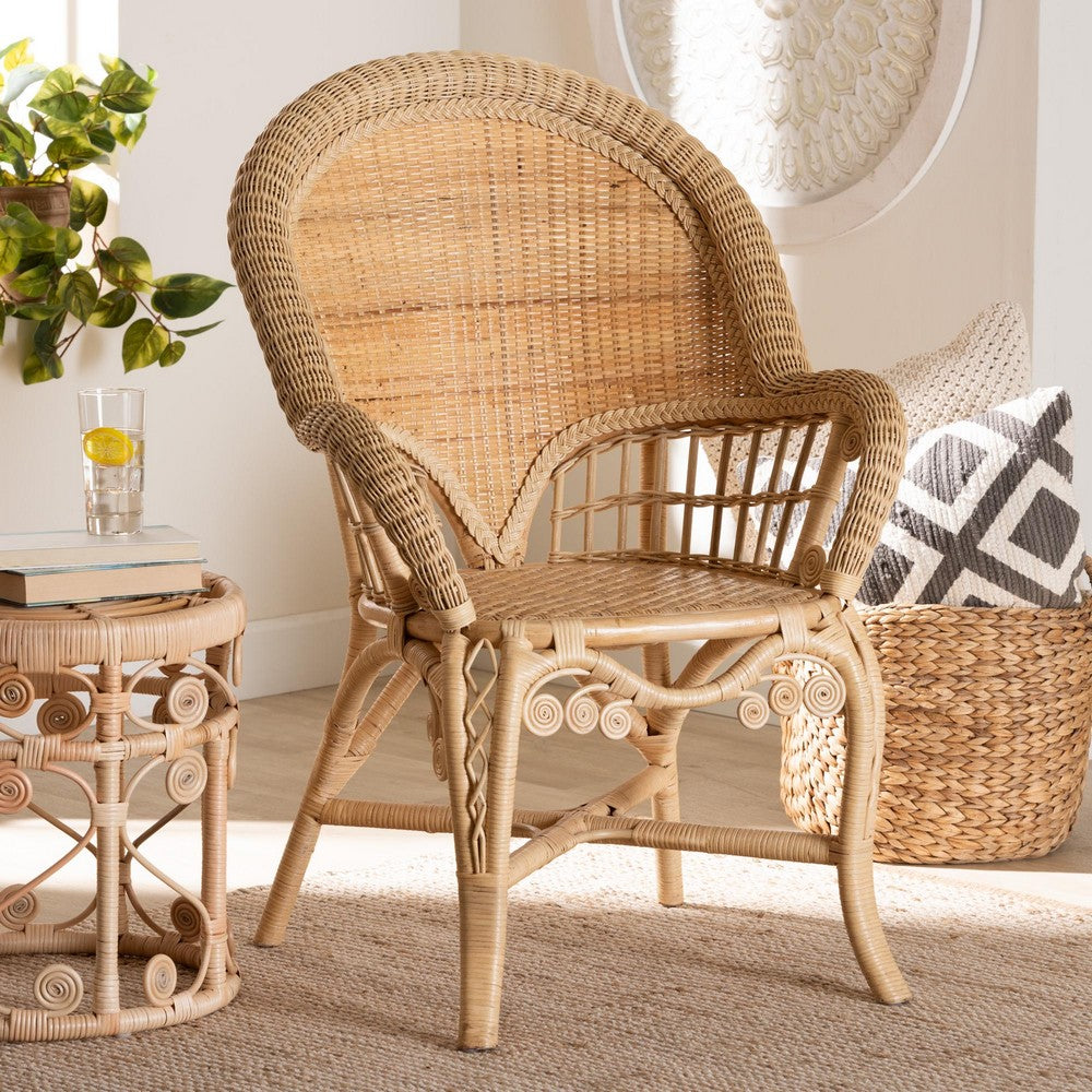 bali & pari  - Ratu Chair in Natural Brown - Ratu-Rattan-AC view 8