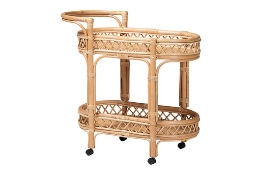 bali & pari - Raul Cart - Raul-Natural Rattan-Cart view 1