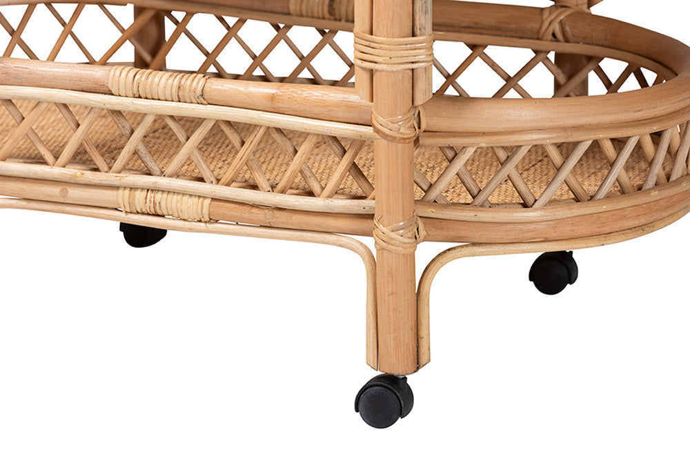 bali & pari - Raul Cart - Raul-Natural Rattan-Cart view 7