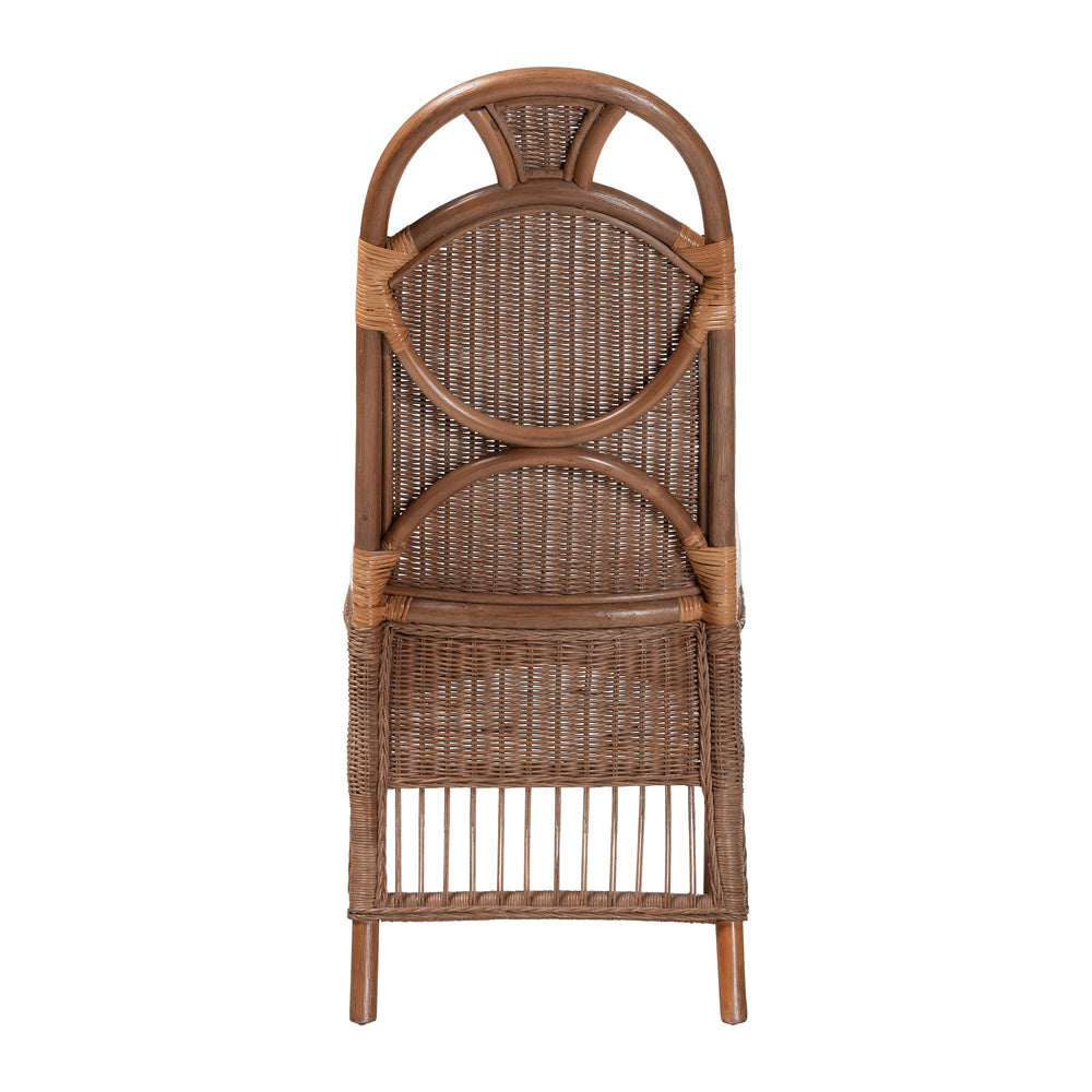 bali & pari  - Raya Dining Chair in Brown - Raya-Light Brown Rattan-Cushion-DC view 4