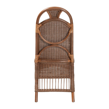 bali & pari  - Raya Dining Chair in Brown - Raya-Light Brown Rattan-Cushion-DC view 4
