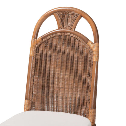 bali & pari  - Raya Dining Chair in Brown - Raya-Light Brown Rattan-Cushion-DC view 5