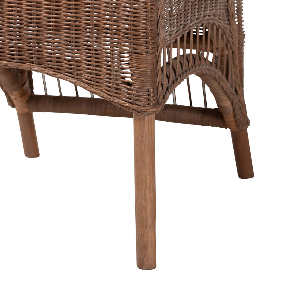 bali & pari  - Raya Dining Chair in Brown - Raya-Light Brown Rattan-Cushion-DC view 6