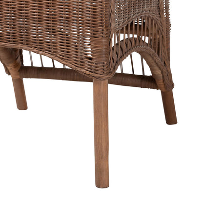 bali & pari  - Raya Dining Chair in Brown - Raya-Light Brown Rattan-Cushion-DC view 6