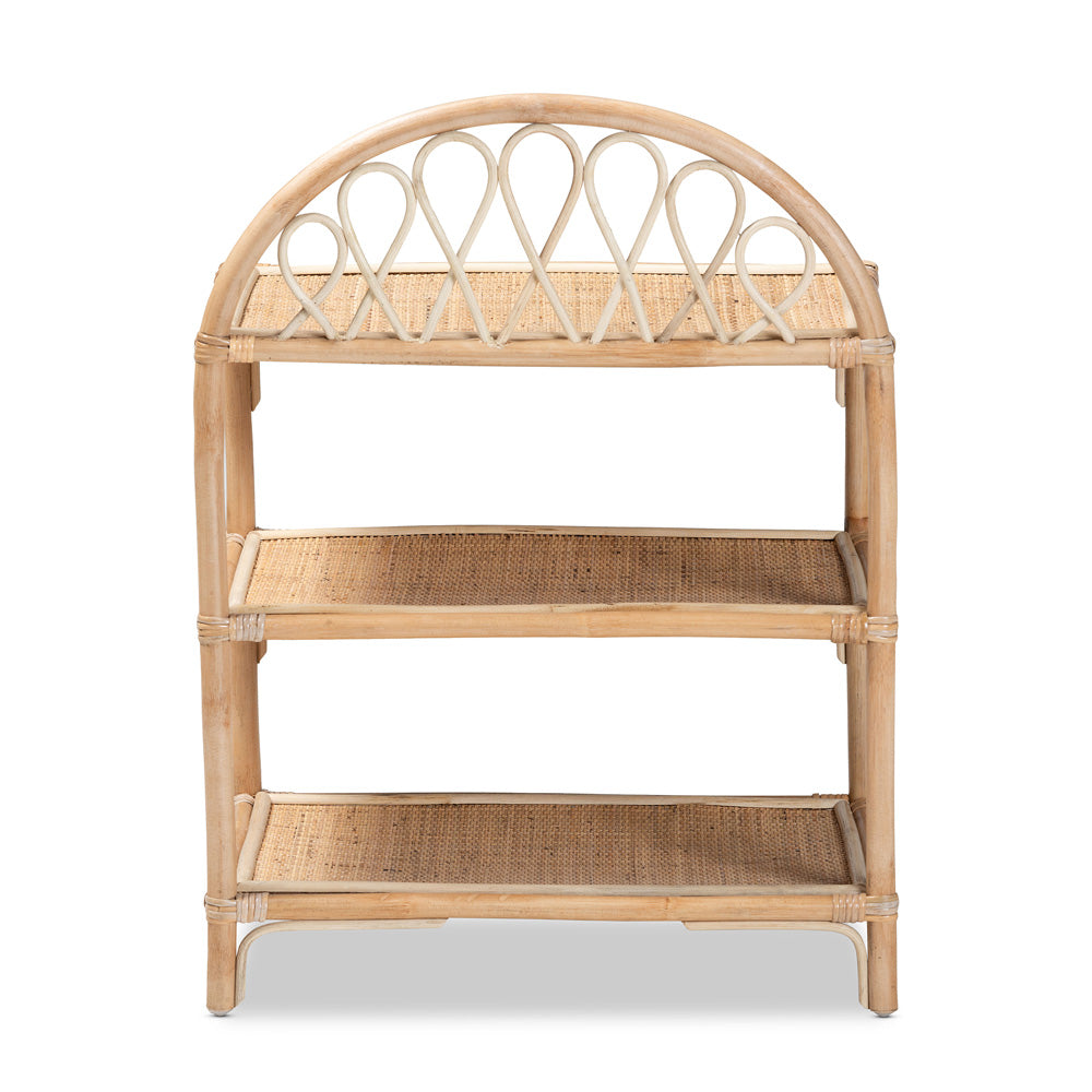 bali & pari - Redell Shelving Unit in Natural Brown - RBS017-Rattan-Shelf view 4