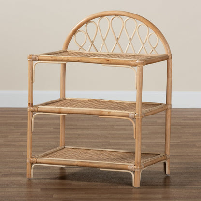 bali & pari - Redell Shelving Unit in Natural Brown - RBS017-Rattan-Shelf view 9
