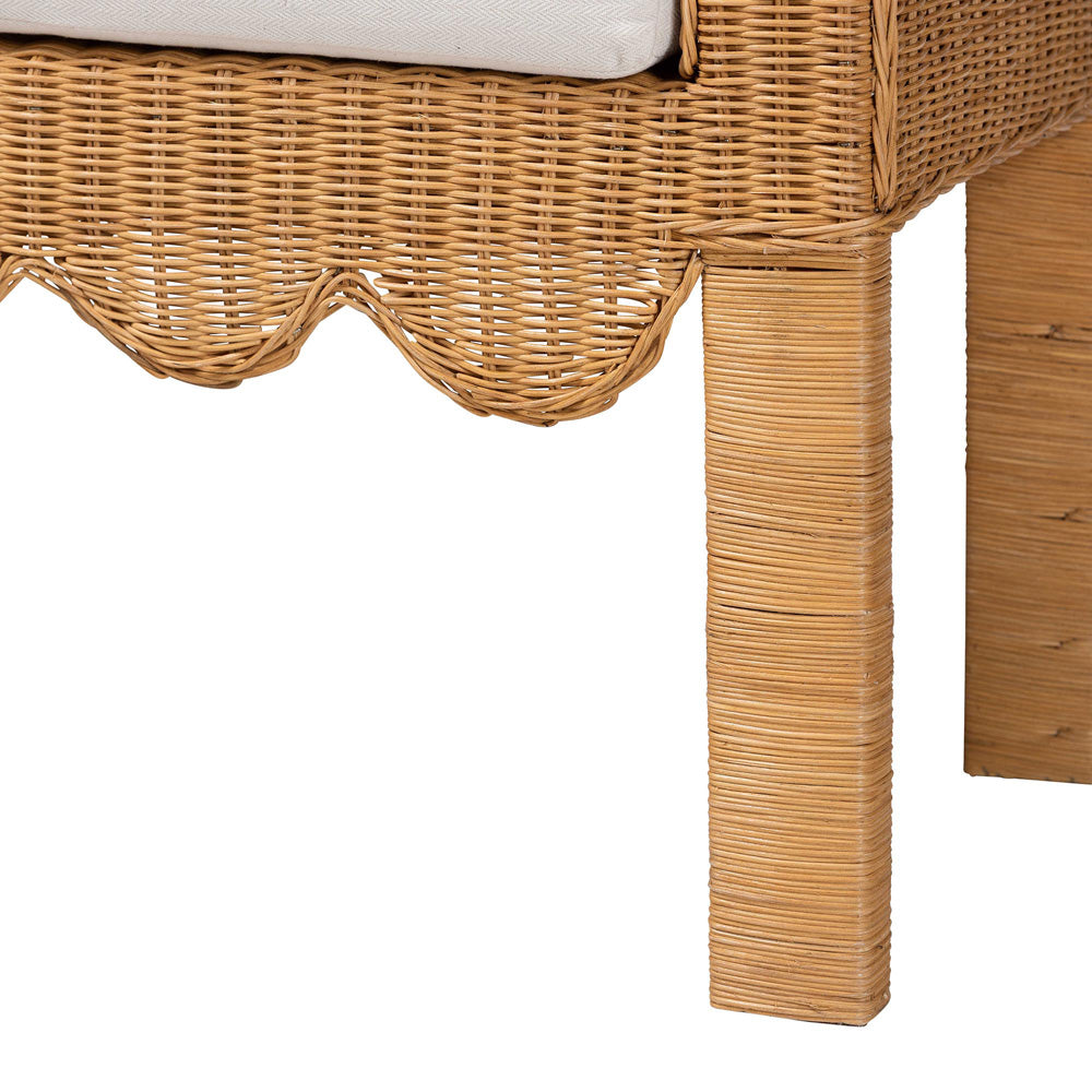 bali & pari - Reiko Bench in Light Honey - Palm Short-Open-Natural Rattan-Bench view 5