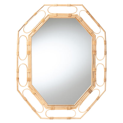 bali & pari - Remedy Mirror in Natural - WS146-Light Honey Rattan-Mirror view 1
