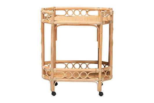 bali & pari - Rene Cart - Rene-Natural Rattan-Cart view 2