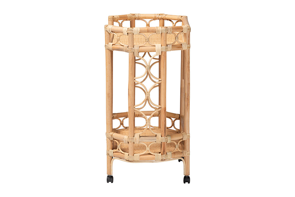 bali & pari - Rene Cart - Rene-Natural Rattan-Cart view 3