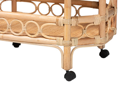 bali & pari - Rene Cart - Rene-Natural Rattan-Cart view 7