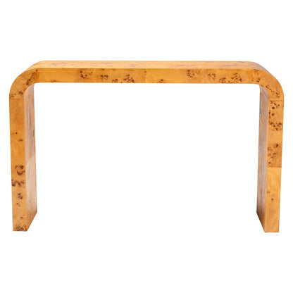 bali & pari - Revelle Console Table in Light Mappa Burl - SVN-14-Natural Burl Op1-Console Table view 2