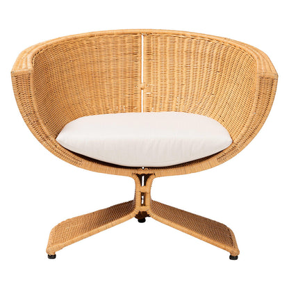 bali & pari  - Reya Chair in Light Honey - Palm Tulip-Light Honey/Rattan-Cushioned-AC view 2