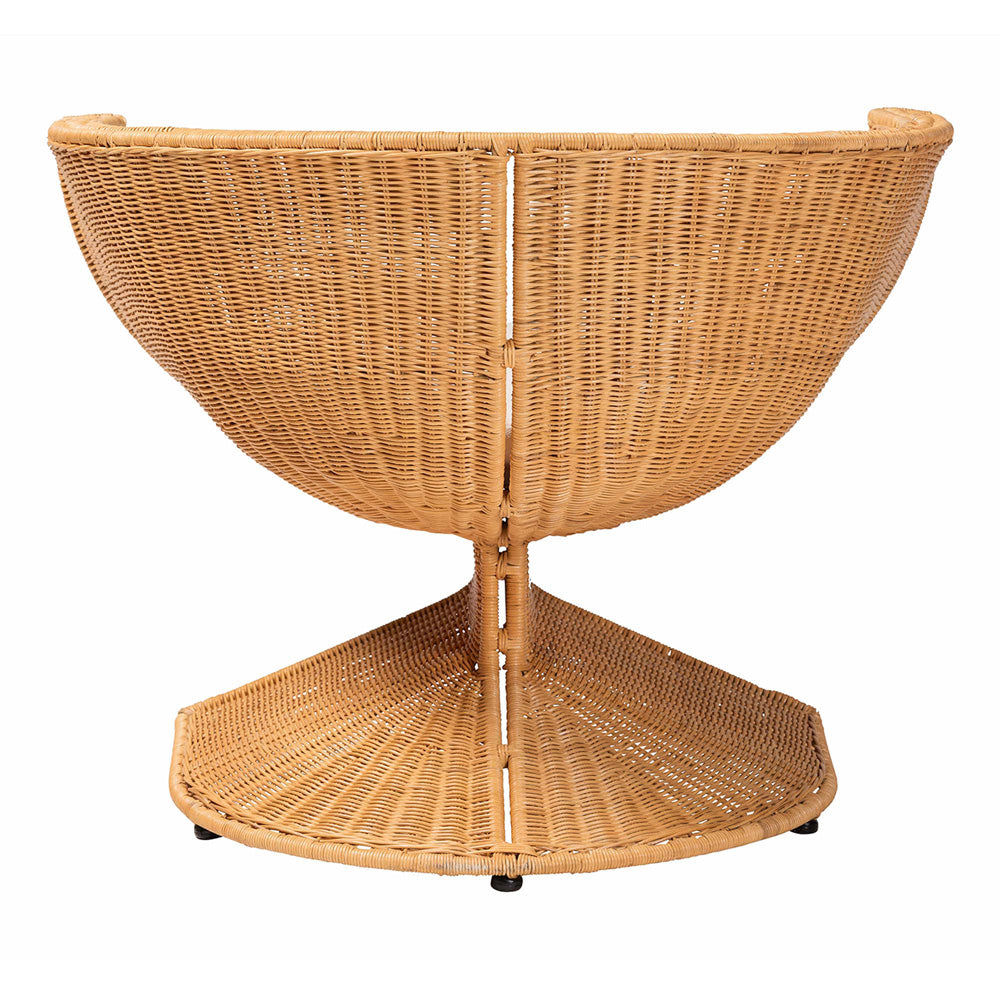 bali & pari  - Reya Chair in Light Honey - Palm Tulip-Light Honey/Rattan-Cushioned-AC view 4
