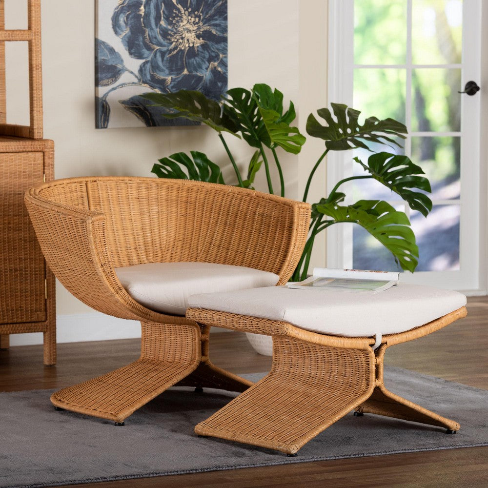 bali & pari  - Reya Living Room Set in Light Honey - Palm Tulip-Light Honey/Rattan-2pc Chair/FS Set view 6