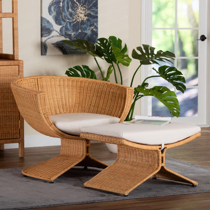 bali & pari  - Reya Living Room Set in Light Honey - Palm Tulip-Light Honey/Rattan-2pc Chair/FS Set view 6