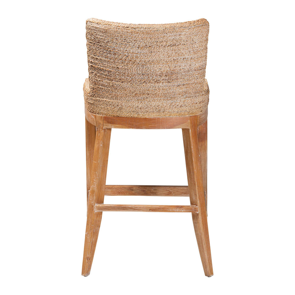 bali & pari  - Ridley Bar Stool in White Wash - MD-39835 Ridley-White Wash-Cushion-BS view 4
