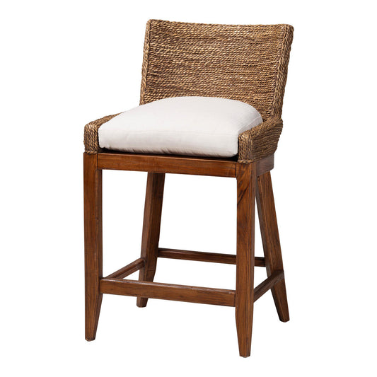 bali & pari  - Ridley Counter Stool in Brown Wash - MD-39834 Ridley-Brown Wash-Cushion-CS view 1