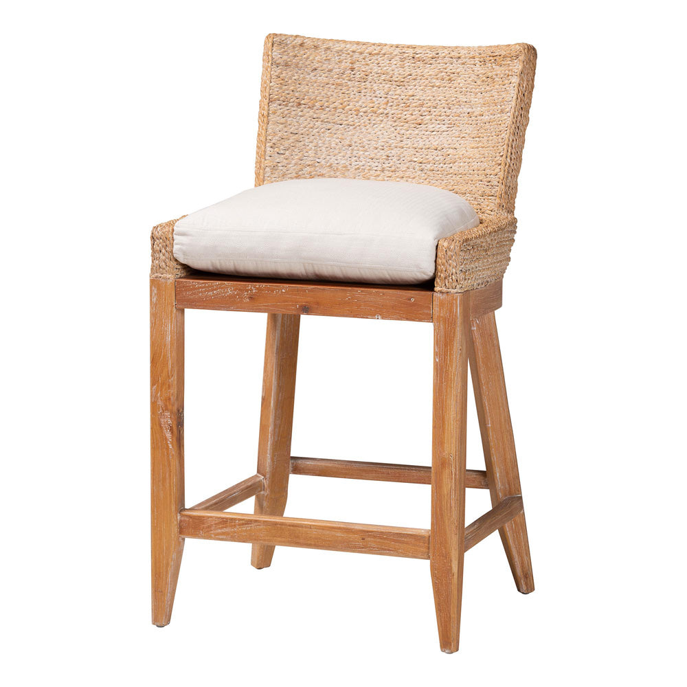 bali & pari  - Ridley Counter Stool in White Wash - MD-39834 Ridley-White Wash-Cushion-CS view 1
