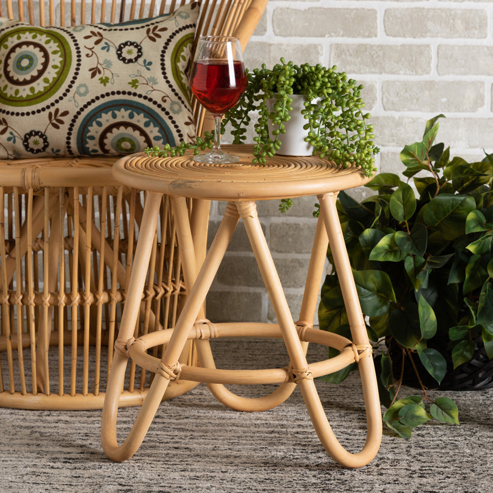 bali & pari - Rinjani End Table in Natural Brown - Rinjani-Rattan-ET view 6