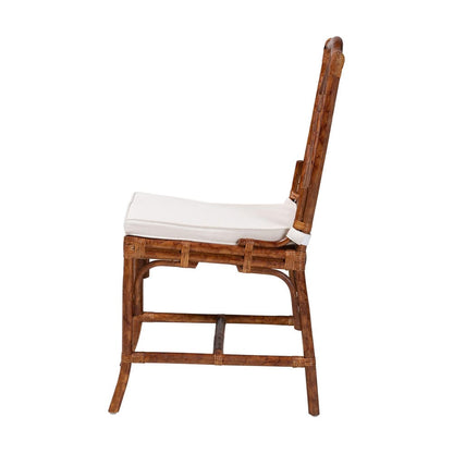 bali & pari - Rio Dining Chair in Marbled Tortoise Brown - Rio-Tortoise-Rattan-Cushion-DC view 3