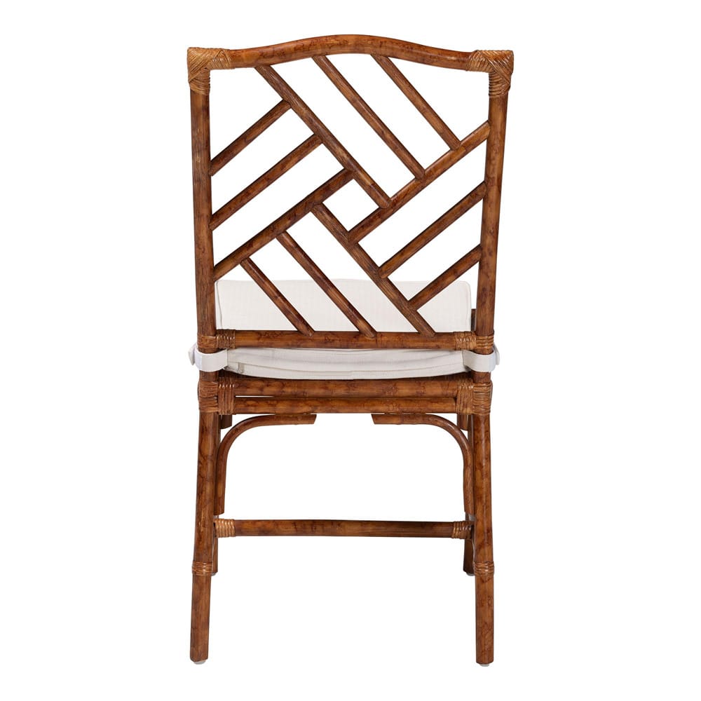 bali & pari - Rio Dining Chair in Marbled Tortoise Brown - Rio-Tortoise-Rattan-Cushion-DC view 4