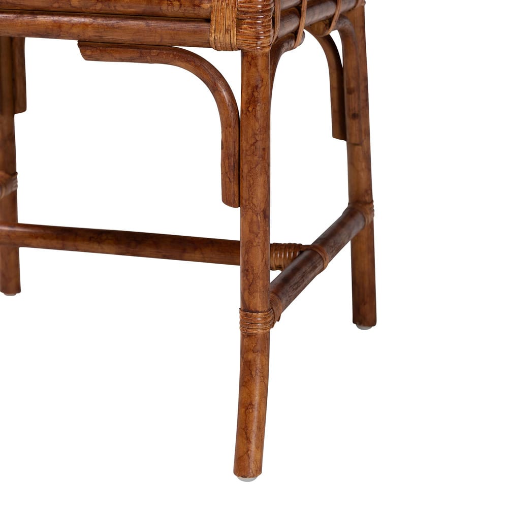 bali & pari - Rio Dining Chair in Marbled Tortoise Brown - Rio-Tortoise-Rattan-Cushion-DC view 6