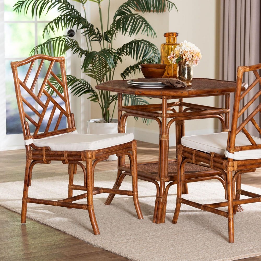 bali & pari - Rio Dining Chair in Marbled Tortoise Brown - Rio-Tortoise-Rattan-Cushion-DC view 8