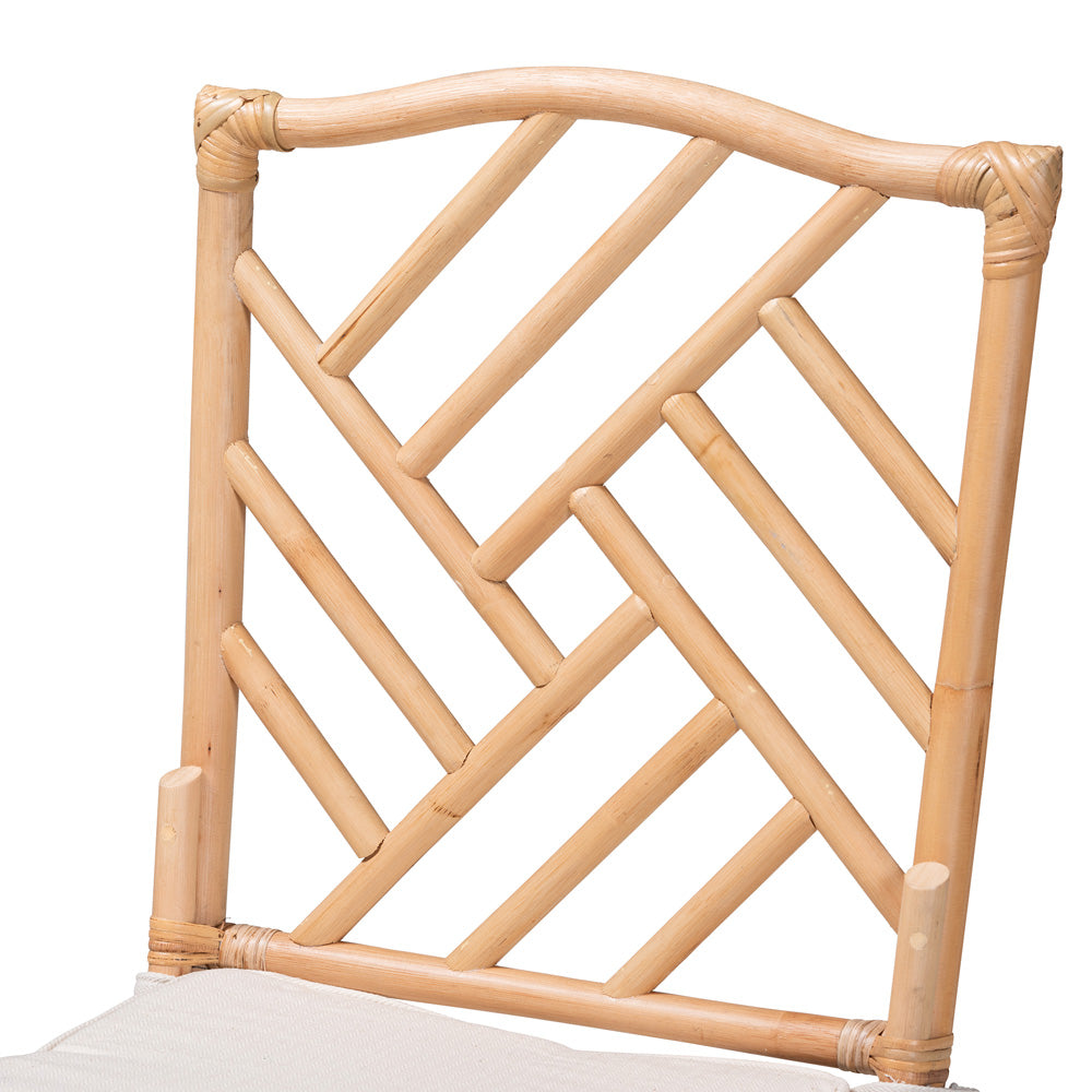 bali & pari - Rio Dining Chair in White/Natural Brown - Rio-Rattan-DC view 5