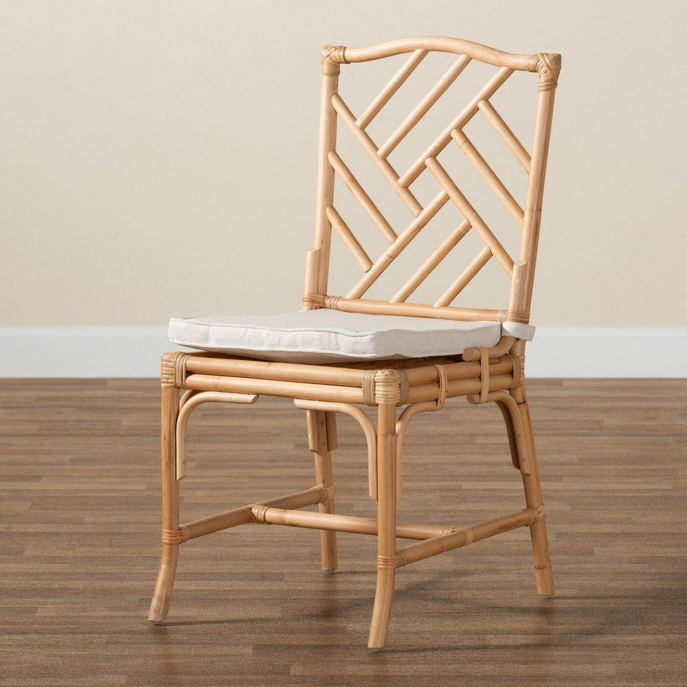 bali & pari - Rio Dining Chair in White/Natural Brown - Rio-Rattan-DC view 9
