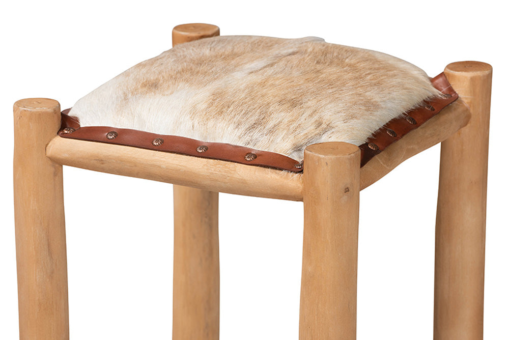 bali & pari - Rivera Bar Stool - BGL-01-Goat Leather-BS view 3