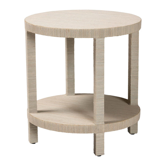 bali & pari - Rocco End Table in Natural - Rocco-Natural Woven Grasscloth-ET view 1
