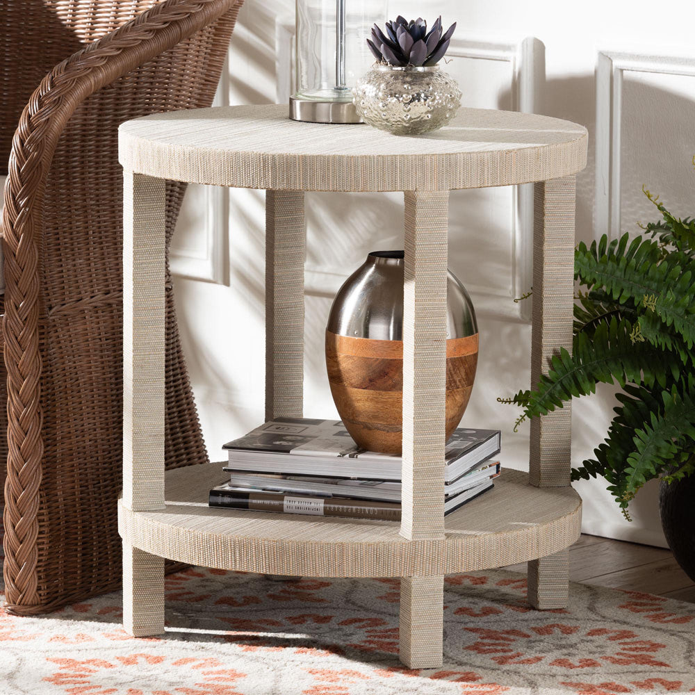 bali & pari - Rocco End Table in Natural - Rocco-Natural Woven Grasscloth-ET view 6