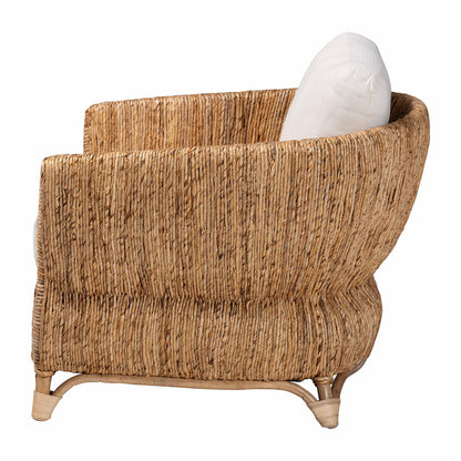 bali & pari  - Roma Chair in Natural Brown/Brown - Roma-Rattan/Banana Weave-Cushion-AC view 3