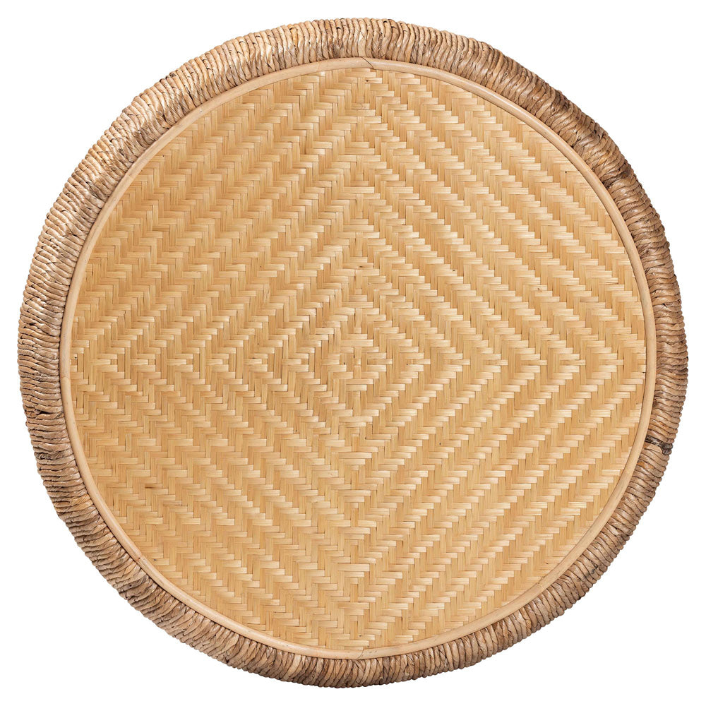 bali & pari  - Roma Coffee Table in Natural Brown/Brown - Roma-Rattan/Banana Weave-CT view 3