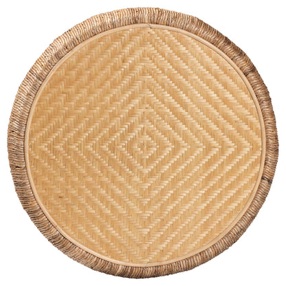 bali & pari  - Roma Coffee Table in Natural Brown/Brown - Roma-Rattan/Banana Weave-CT view 3