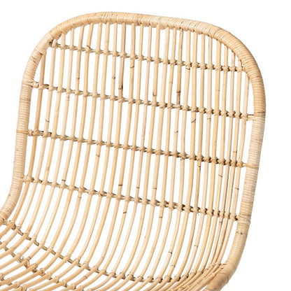 bali & pari - Rosalba Set of 2 Dining Chairs in Light Honey - S-Curve Decor-Light Honey Rattan-DC view 4