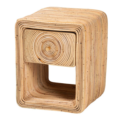 bali & pari - Rosina Nightstand in Natural - WS057-Natural Rattan-NS view 1