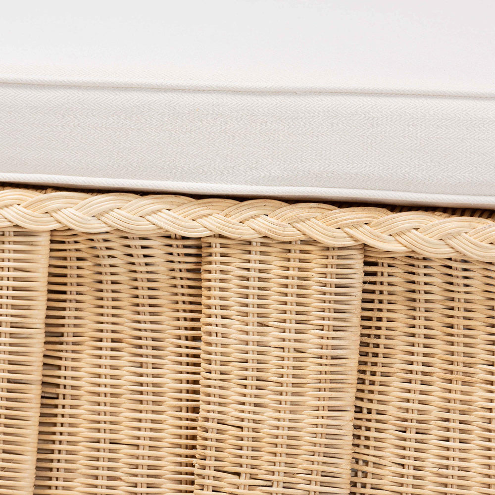 bali & pari - Rotem Ottoman in Natural Brown - Rotem-Large-Natural/Rattan-Cushion-Ottoman view 3