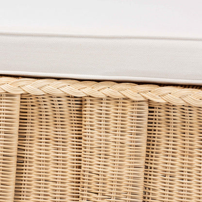 bali & pari - Rotem Ottoman in Natural Brown - Rotem-Large-Natural/Rattan-Cushion-Ottoman view 3