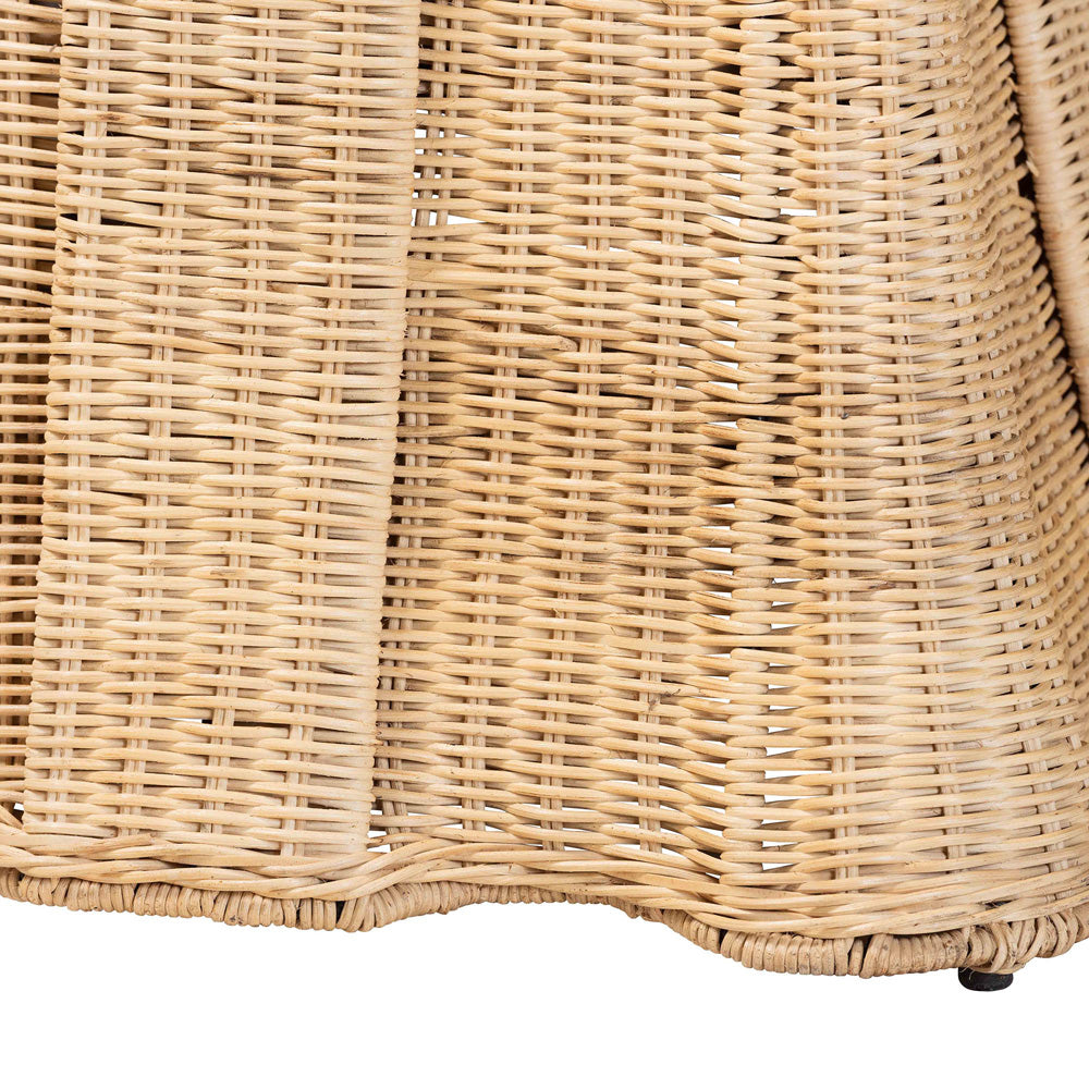 bali & pari - Rotem Ottoman in Natural Brown - Rotem-Large-Natural/Rattan-Cushion-Ottoman view 4
