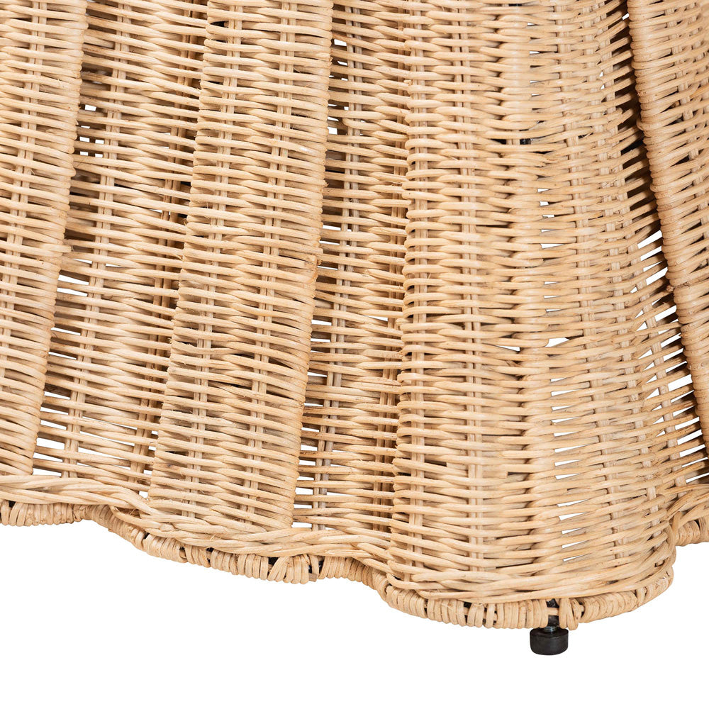 bali & pari - Rotem Ottoman in Natural Brown - Rotem-Small-Natural/Rattan-Cushion-Ottoman view 4