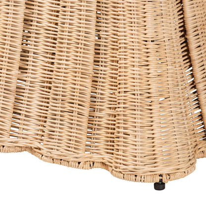 bali & pari - Rotem Ottoman in Natural Brown - Rotem-Small-Natural/Rattan-Cushion-Ottoman view 4