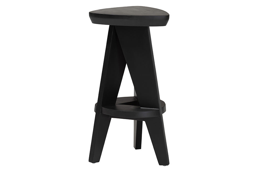 bali & pari - Roy Counter Stool - Roy-Black Wooden-CS view 1
