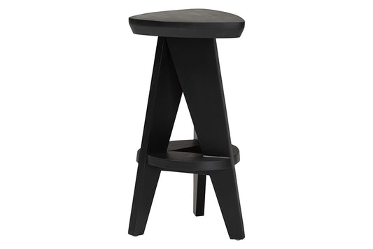 bali & pari - Roy Counter Stool - Roy-Black Wooden-CS view 1
